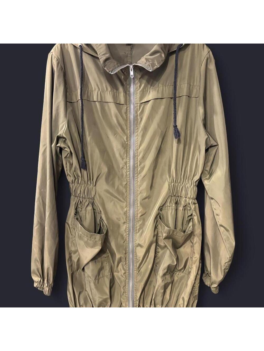 Olive Green Lightweight Hooded Utility Jacket